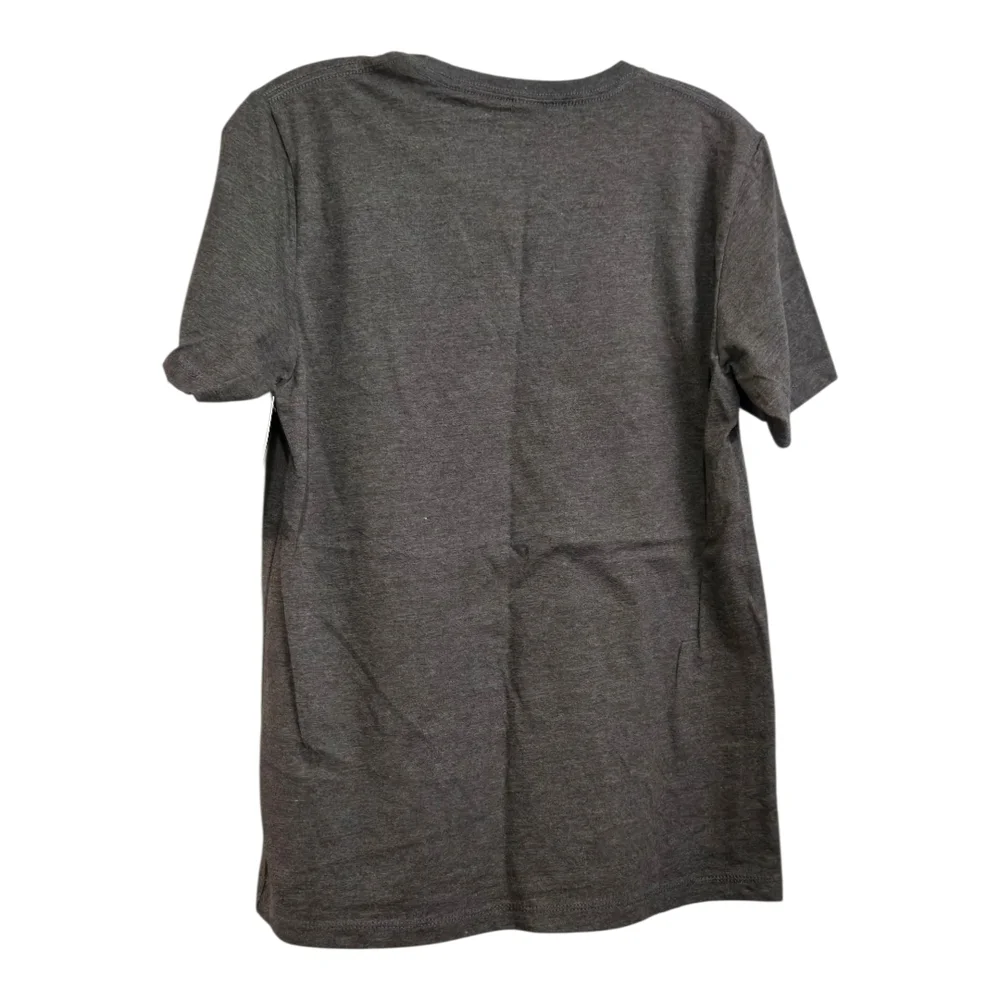 NWT Barbie DARK Gray Short Sleeve Tee with Doll Faces, LARGE - Picture 2 of 4
